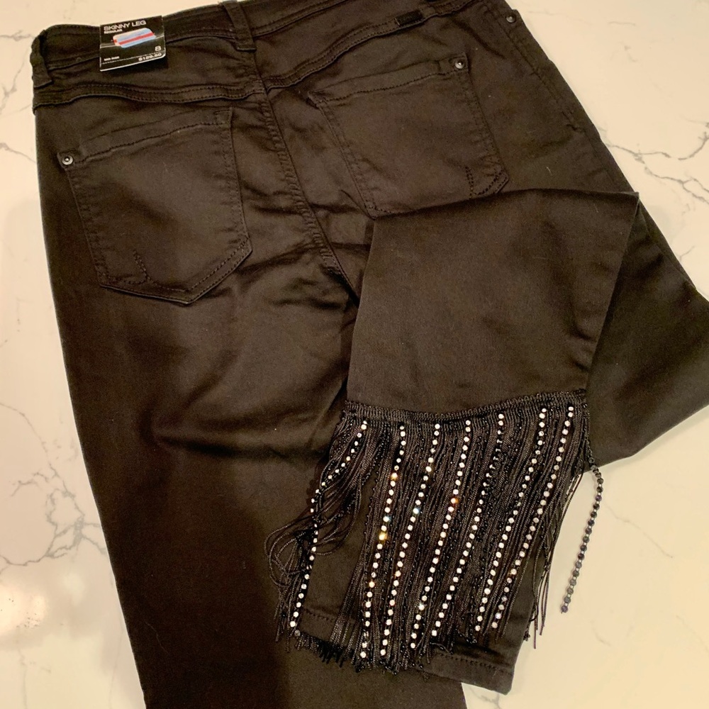 Holiday black skinny dressy pants from INC
